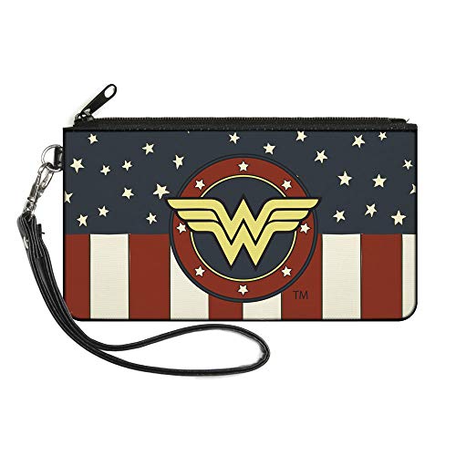 Buckle-Down Damski portfel z zamkiem błyskawicznym Wonder Woman mały, wielokolorowy, 16 cm x 8 cm