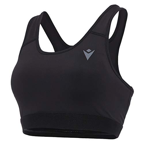 Macron Damski biustonosz Run Kona SCA Beatrix Crop Black Wmn Sports, L, Czarny, L