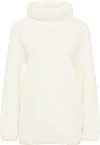 LEOMIA Damski sweter z golfem 25825308-LE02, biały, M/L, biały, M-L