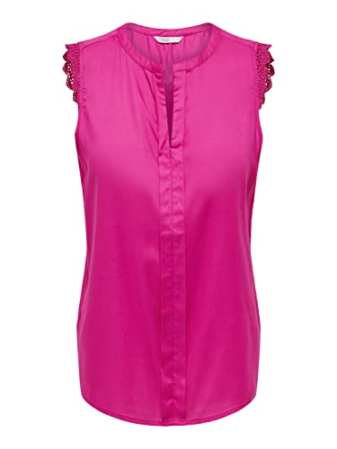 Bestseller A/S Damskie ONLKIMMI S/L WVN NOOS Top, Very Berry, 44, Very Berry, 44