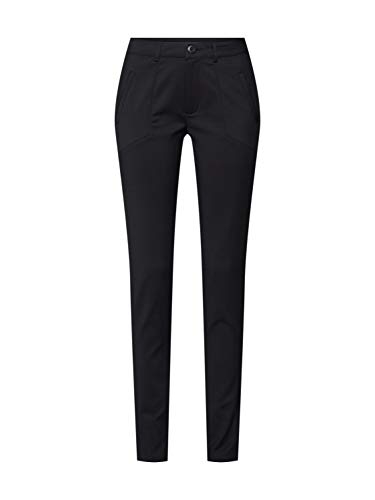 KAFFE Damskie spodnie casual, krój regularny, spodnie damskie z kieszeniami, Black Deep, 42