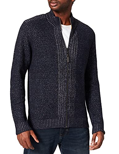 camel active Męska kurtka z dzianiny, niebieski (Night Blue), M