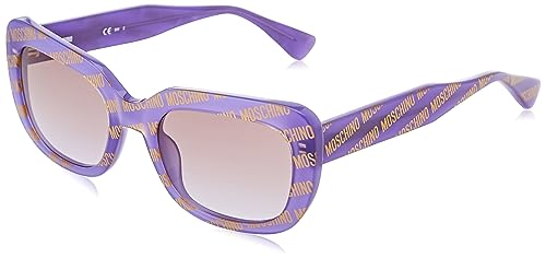 MoSCHINO Mos132/S Okulary przeciwsłoneczne, fioletowy wzór, 53 Kobiety, Fioletowy wzór, 53