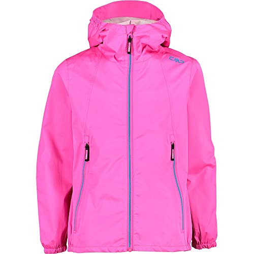 CMP Dziewczęca kurtka polarowa z kapturem Knit Tech Melange, Fioletowy fluo, 110
