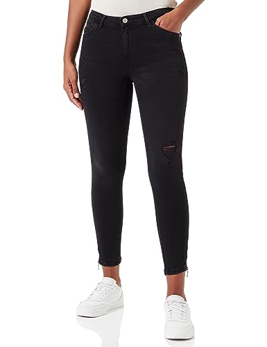 ONLY Onlkendell Reg Sk Zip ANK des Box Skinny-fit dżinsy damskie, czarny denim, 31W / 34L