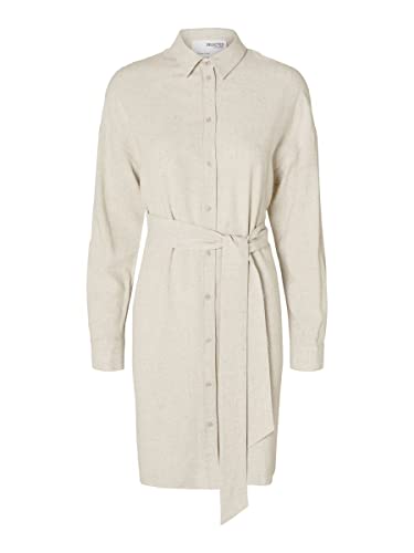 Bestseller A/S Damska koszula Slfviva-Tonia Long Linen Shirt B, Sandshell, 38