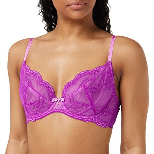 Gossard Superboost Koronkowy nieusztywniany biustonosz plunge Orchid 36E, Orchidea, 80F