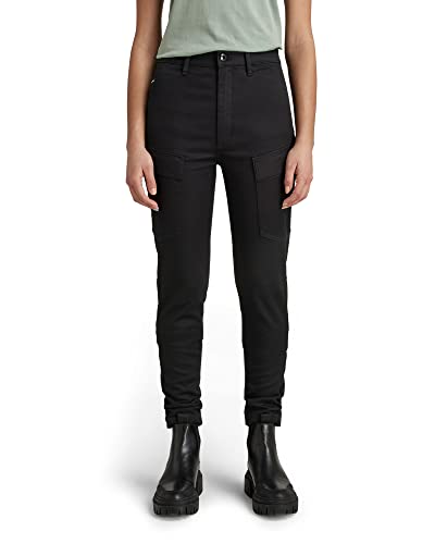 G-STAR RAW Kafey Cargo Ultra High Skinny spodnie damskie, Czarny (Dk Black D21099-c105-6484), 28W / 30L