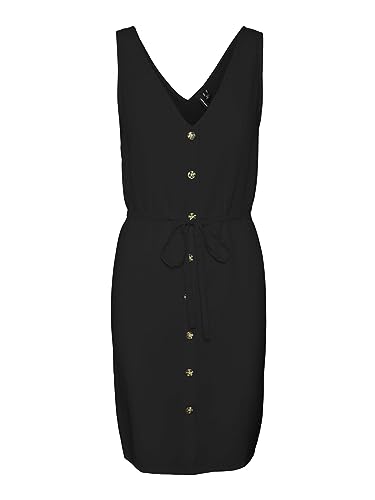VERO MODA Damska sukienka VMBUMPY SL Short Dress WVN NOOS, czarna, L, czarny, L