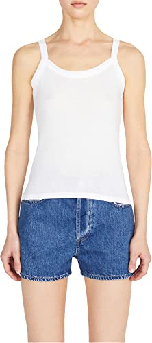 Sisley Womens Tank-TOP 3FPZLH00C T-Shirt, White 101, L, White 101, L