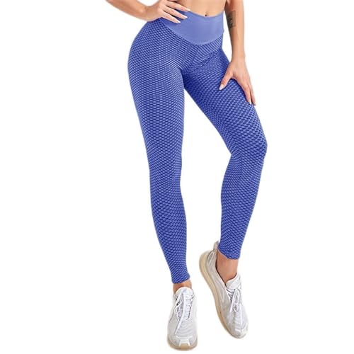 EULLA Legginsy do jogi z wysokim stanem dla kobiet, Niebieski 02, 3XL