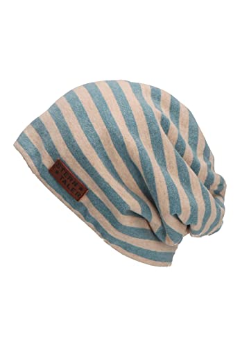 Sterntaler Chłopięca czapka beanie w paski Slouch, niebieska, 45