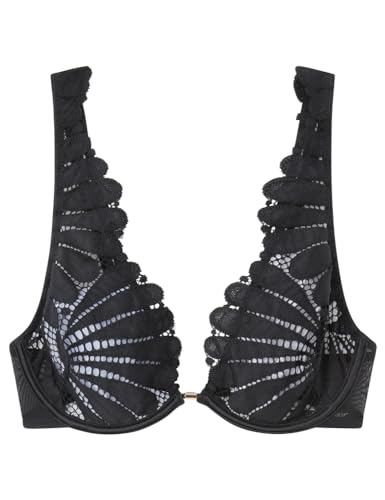 Women'secret Biustonosz Halter Koronka Czarny Damski, czarny, 85B
