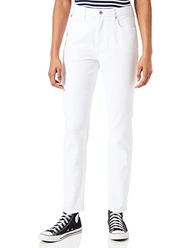 Tommy Hilfiger Slim Papierosy HW Białe Dżinsy Damskie, Th Optic White, 27W / 32L