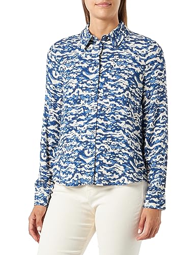 s.Oliver Bluzka damska z długim rękawem niebieska 46, niebieski, 46