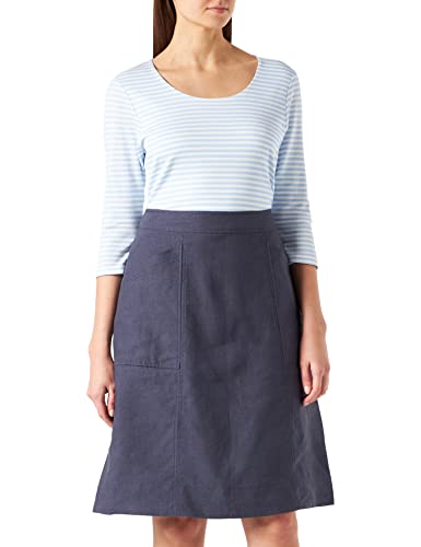 Noa Noa Damska spódnica z wiskozy, luźna spódnica biznesowa, ciemnoniebieski (dark blue melange), 32