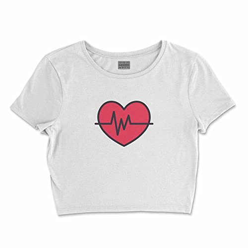 Bona Basics, Damski T-shirt basic, z nadrukiem cyfrowym, 100 bawełny, biały, swobodny, damski top, rozmiar: XL, biały, XL