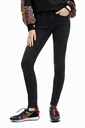 Desigual Damskie spodnie na co dzień, czarny, 34