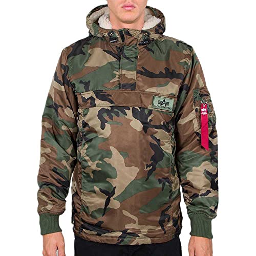 ALPHA INDUSTRIES Męska kurtka Hpo Anorak Camo Baby, Wdl Camo 65., M