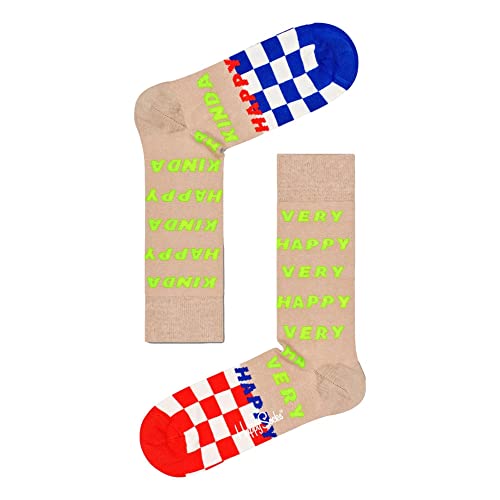 Happy Socks Happy Happy Sock, Skarpety dla kobiet i mężczyzn, Czerwony-Biały-Niebieski-Zielony (36-40)