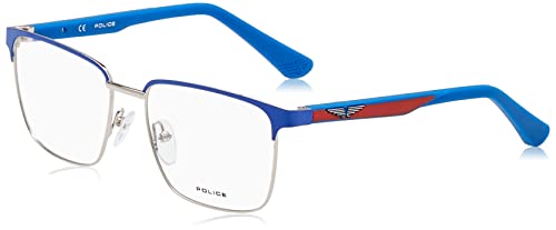 Police Chłopięce VK568 okulary przeciwsłoneczne, Shiny Palladium W/Blue Parts, 50, Błyszczące palladium W/Blue Parts, 50