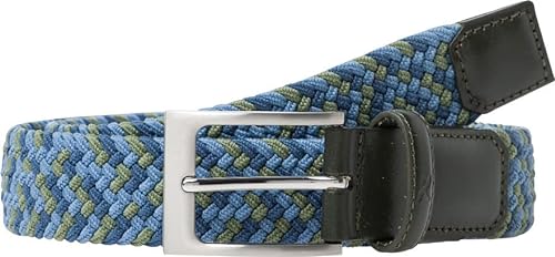 BRAX Męski pasek pleciony, khaki Comb, 105, Khaki Comb.