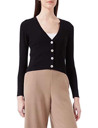 JdY Damska kurtka z dzianiny Jdydonnel L/S Cardigan Noos KNT, czarny, XS