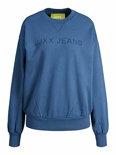 JACK & JONES Damska bluza Jjxx Jxdee Ls Loose Grunge Sweat Noos, Ensign Blue/Szczegóły: tonal Emb Opt 8, XS