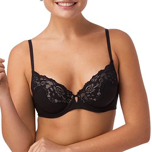Maidenform Damski komfortowy biustonosz Devotion Your Lift Dm1195, czarny W/wieczorny róż, 40B