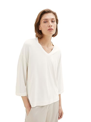 TOM TAILOR T-shirt damski, 10315 - Whisper White, L