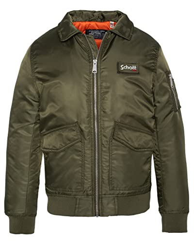 Schott NYC 210100B Bombers Kids CWU Schott, Army Khaki, 16 Chłopców