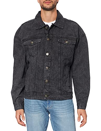 Urban Classics Męska kurtka oversize dżinsowa, Black Stone Washed, XL