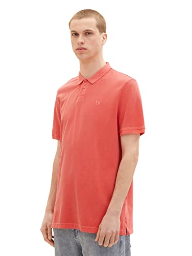 TOM TAILOR Denim Overdye męska koszulka polo z wyszywanym logo, 11042 – Plain Red, XS