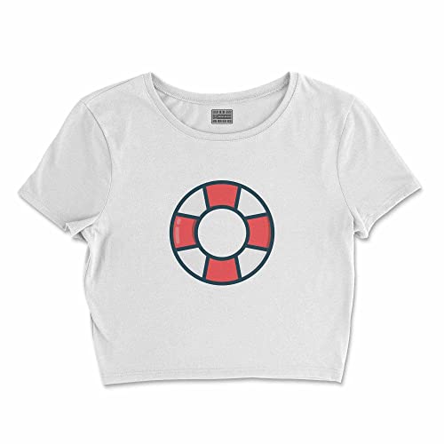 Bona Basics, Koszulka damska z nadrukiem cyfrowym,%100 bawełna, biała, casualowa, topy damskie, rozmiar: S, biały, S Krótki