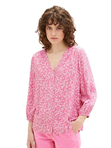 TOM TAILOR Damska bluzka ze wzorem, 31745 - Pink Geo Design, 32