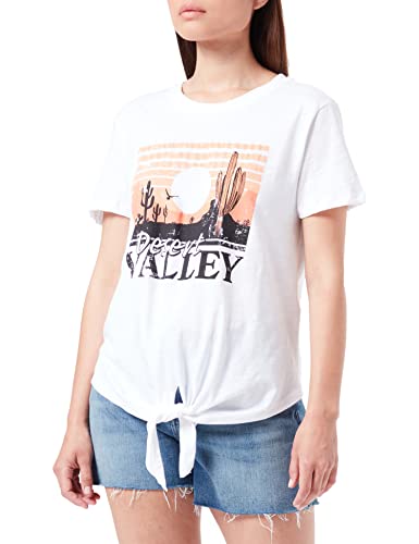 ONLY Onlkarina S/S Desert Knot Top Box JRS T-shirty & Tops, Bright White/Print:valley, S