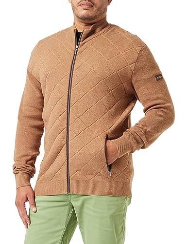 bugatti Topy męski sweter z dzianiny, koniak-70, XL