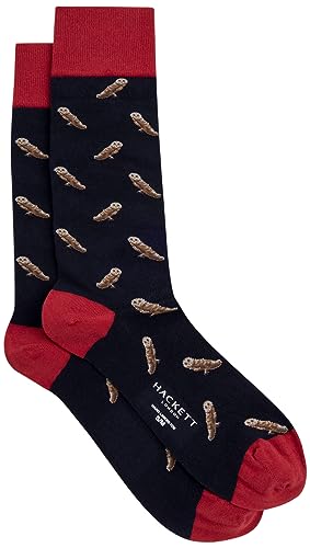 Hackett London Skarpety męskie sowy, Niebieski (granatowy), Small