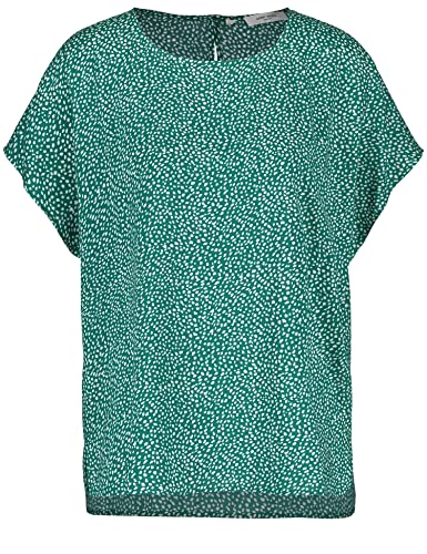 GERRY WEBER Edition Damska bluzka w stylu casual, Zielony/ecru/biały nadruk, 40 PL