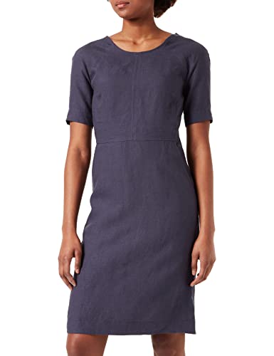 Noa Noa Damska niezbędna sukienka lniana, Ciemnoniebieski melanż, 46 PL