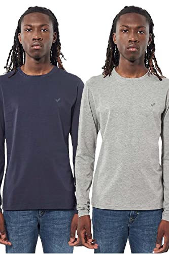 Kaporal Męski T-shirt VIFT granatowy/średni szary rozmiar L, Navmgr, L