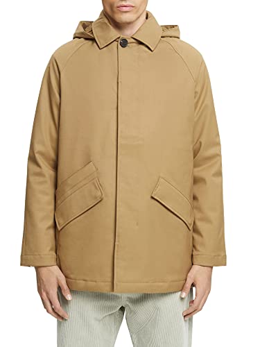 Esprit Collection Płaszcz z odpinanym kapturem, khaki beżowy, S