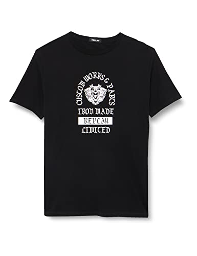Replay T-shirt męski, 098 BLACK, L