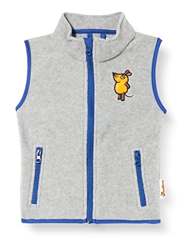 Playshoes Unisex dziecięca kurtka polarowa mysz, 37 – szary/melanż, 86