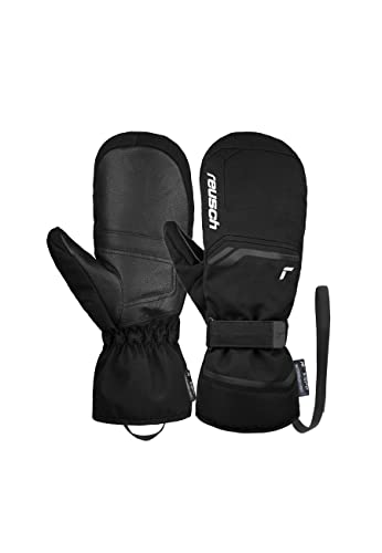 Reusch Męskie rękawiczki Primus R-tex Xt wodoodporne membrana wygodne ciepłe narciarskie softshell rękawice śniegowe zimowe, czarny/biały, 8.5