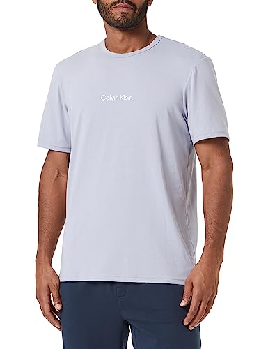 Calvin Klein Koszulka męska z dekoltem S/S Crew Nk, Szary (Dapple Grey), S