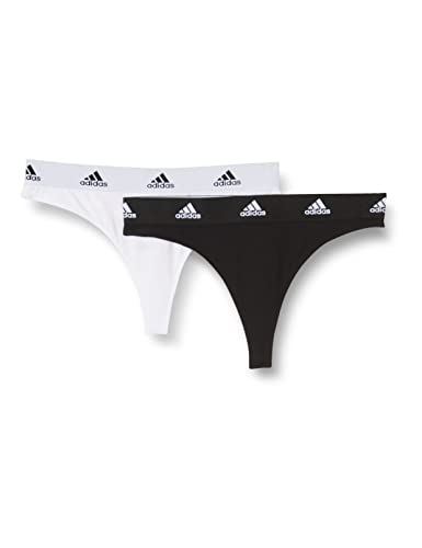 adidas Sports Underwear Stringi damskie, Czarny/średni Heather Grey, XS