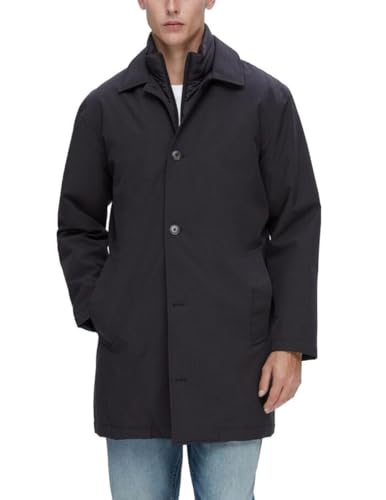 SELETED HOMME Męski płaszcz Slhalvin Padded Coat Noos długi płaszcz, czarny, L