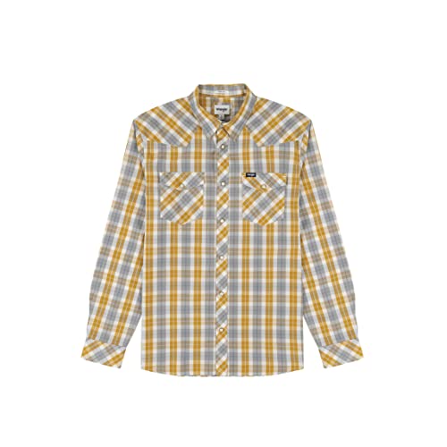 Wrangler Męska koszula westernowa, żółta, rozm. XL, Wrangler Żółty, XL
