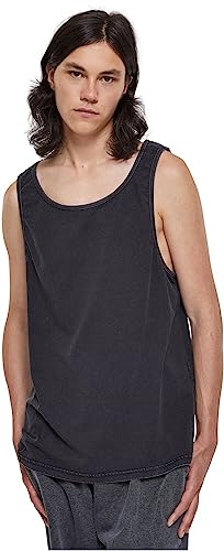 Urban Classics Heavy Oversized Acid Wash Tank Top męski tank top czarny Basics, Streetwear, czarny, 5XL